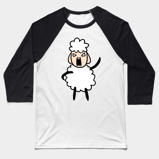 cute little sheep Baseball T-Shirt by praneel paithankar